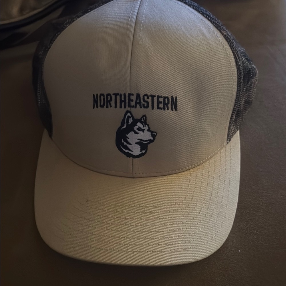 Northeastern Huskies Light Colored and Camo Trucker Cap